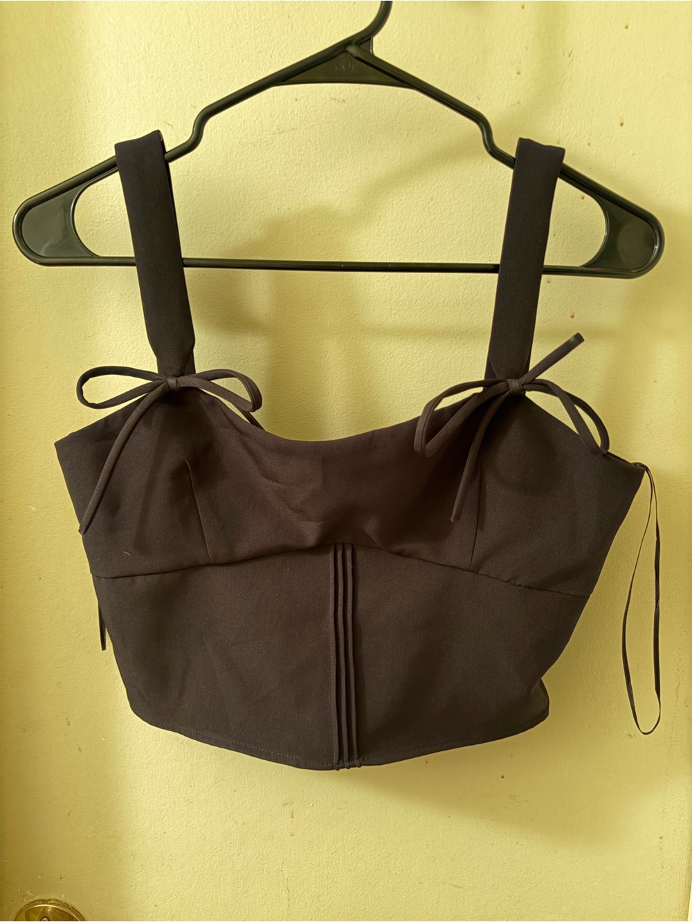 Zara Black Structured Bustier Top